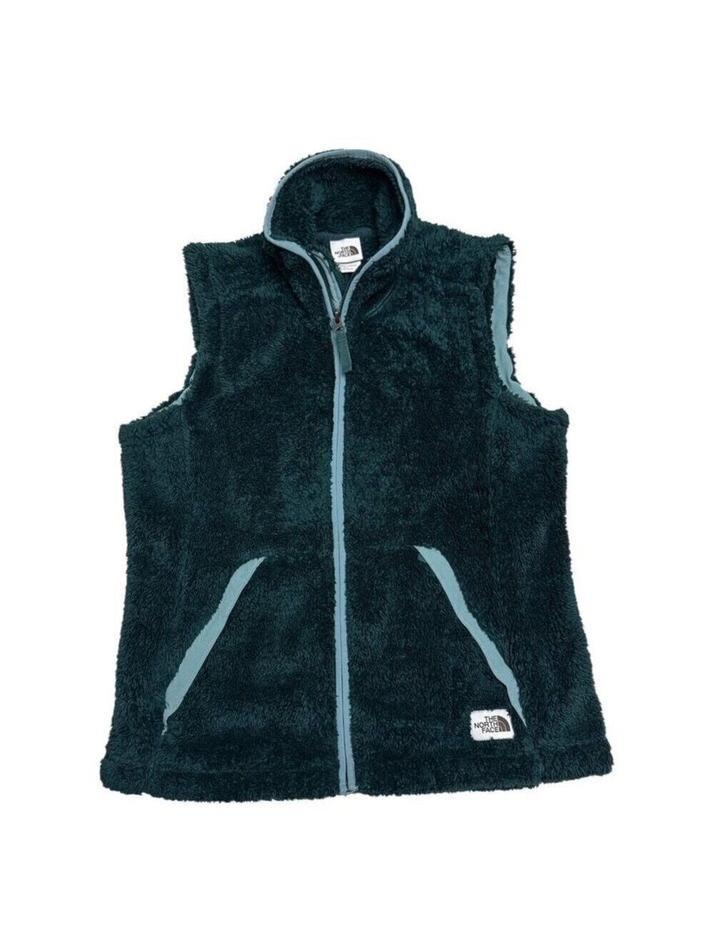 THE NORTH FACE Faux Fur Fleece Outdoor Winter Green Vest Womens Medium